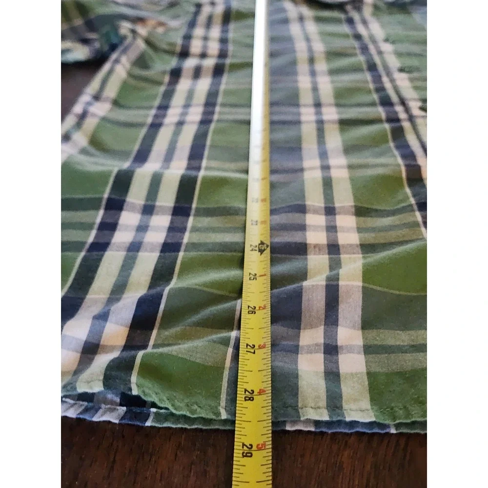 Levi's Mens Shirt, Size S, Green Plaid, Button Down, Short Sleeve,‎ Cotton